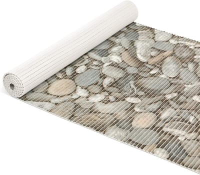 Zachte Schuimmat Vloermat voor Badkamer, Antislip, Waterdoorlatend, 130 x 500 cm, Grijs