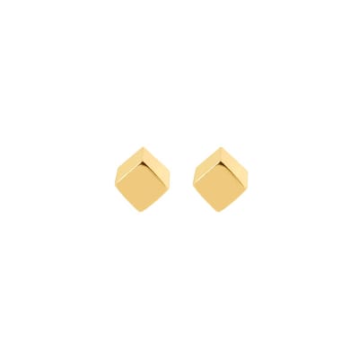 Goud Plated Blok Oorknopjes