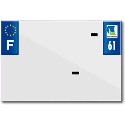 PVC nummerplaatstrip met bedrijfsnaam Top Plaq 61