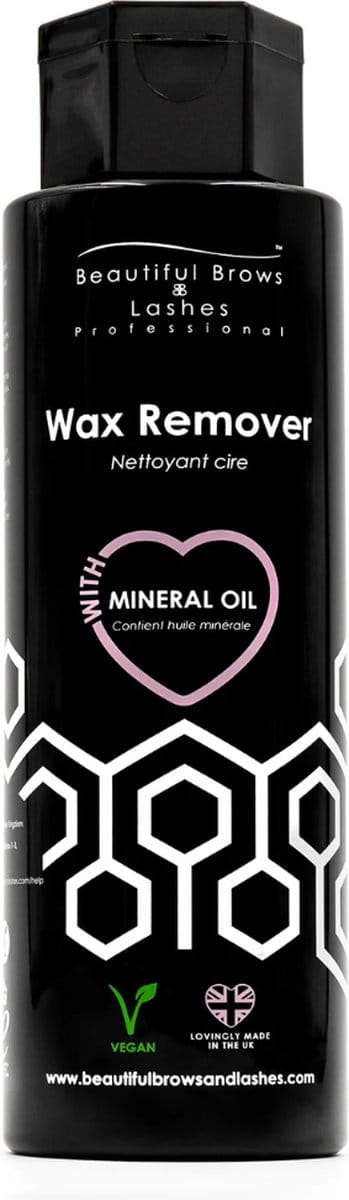 Beautiful Brows & Lashes Wax Remover - With Mineral Oil