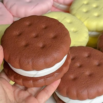 Squishy Gesimuleerd Taart Knijpspeelgoed Fidgets Speelgoed Grote Koekje Koekje Langzaam Rijzend Squishy Angst Antistress Squishys Kinderen Chocola