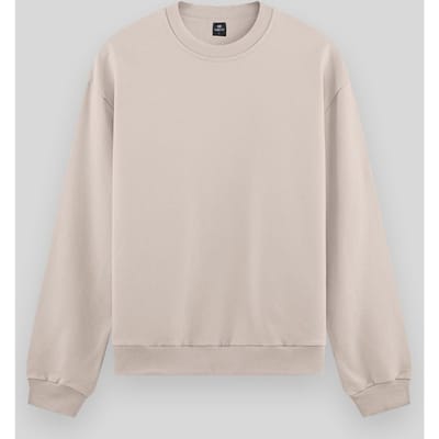 Heren Effen Rundhals Sweatshirt