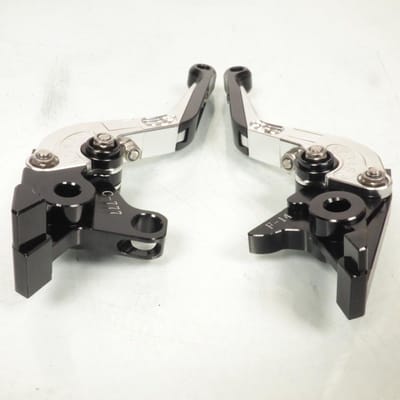 Levier frein droit Sifam pour Moto Yamaha 1300 Fjr Abs 2003 alu CNC noir / paire Neuf