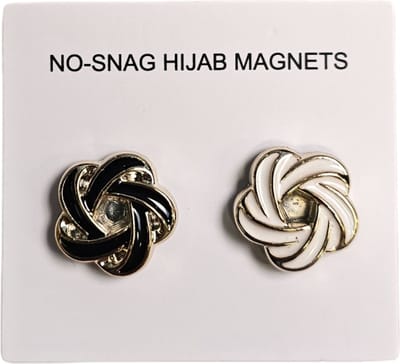 2x Hoofdoek Magneet - Magnetische Broche - Magneetbroche - Sjaal - Hijab Accessoires - Abaya - 17mm - 2 Stuks - Swirl