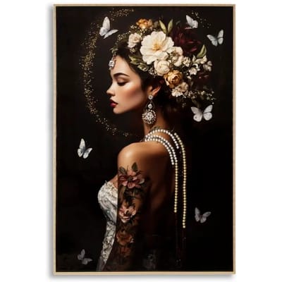 Schilderij On Canvaspersian Laquared With Frame -b 62×3,5×92 cm