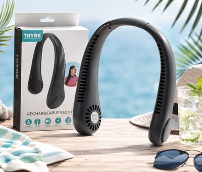 Unico Nek Ventilator – Draagbare Nek Ventilator – Oplaadbaar – 3 Snelheden – Stil & Lichtgewicht – Handsfree Koeling – Wit - Zomer Musthave