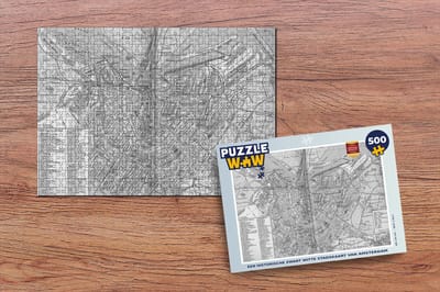 Puzzel Stadskaart - Amsterdam - Antiek - Legpuzzel - Puzzel 500 stukjes - Plattegrond