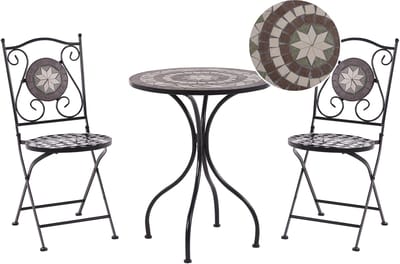 CARIATI - Bistroset voor 2 - Zwart - IJzer