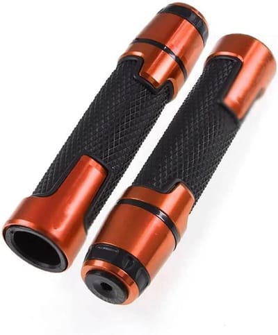 Motorhandvatten - Stuurgrepen Set - Comfortabel Rijden - Vibratie Dempend - 12cm Lengte - Oranje