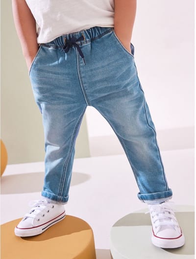Next - Jongens - Superzachte jeans met stretch en elastische taille - Blauw
