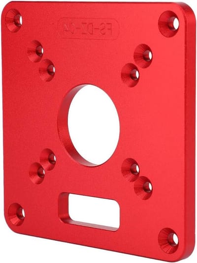 Freestafel Inzetplaat - Router Tafelblad - Houtbewerking Precisie - Dubbele Schaalverdeling - 120 x 120 mm - Zilver