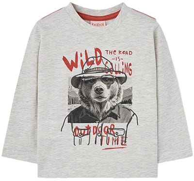 Boboli Knit T-shirt Met Lange Mouwen Grijs 6 Years Jongens,Meisjes
