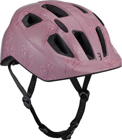 BBB Cycling Hero Kinderhelm Fiets Roze - Verstelbaar - Wasbare Padding - Small: 1 - 3 Jaar - Fietshelm Meisjes en Jongens - Fietshelm Kinderen - Pink Palmtrees - BHE-172