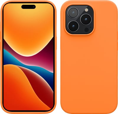 kwmobile telefoonhoesje geschikt voor Apple iPhone 14 Pro - Hoesje met siliconen coating - Smartphone case in fruitig oranje