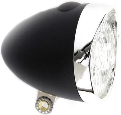 Ikzi Light Koplamp Retro Led Zwart Batterij