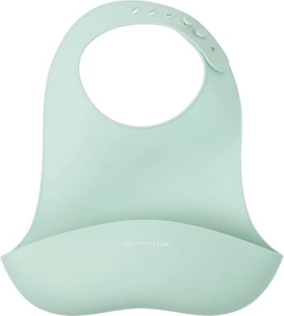 Duradis - Siliconen slabbetje met opvangbakje - Mint Green