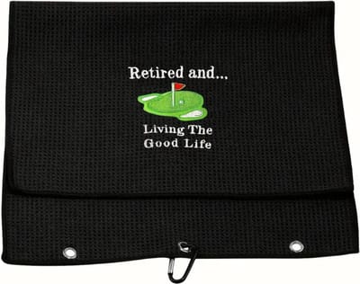Bovista Golf Handdoek - Golfhanddoek - Golf Accessoires - Towel - Comfortabel - Grappige Tekst