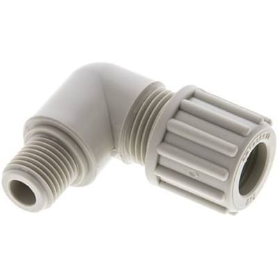 12x9mm & G1/4'' PP L-Vorm Knelfitting Buitendraad 10bar