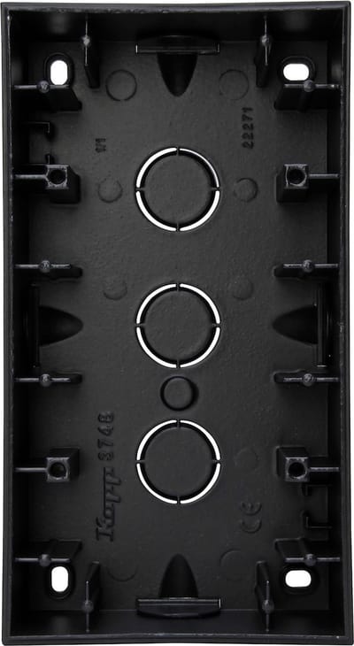 Kopp opbouwdoos 2-voudig - HK07 mat zwart (374850001)