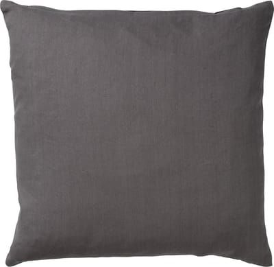 Dutch Decor JAMES - Kussenhoes 45x45 cm - duurzaam katoen – effen kleur - Charcoal Gray - antraciet - met rits - zonder binnenkussen