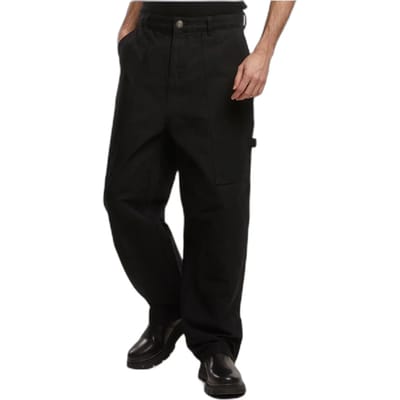 Urban Classics - Mens Cotton Carpenter Wijde broek - Taille, 28 inch - Zwart