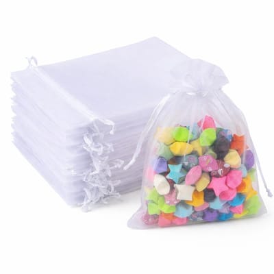 Dailygoody - Organza-zakjes - Bruiloft - 50 stuks - Klein geschenkzakje - Cadeauzakjes - Perfect voor snoep en sieraden - 10 x 15 cm