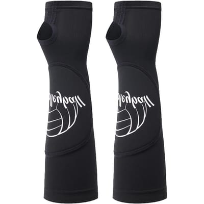 1 Paar Sport Armbeschermer Volleybal Basketbal Compressie Mouw Handschoenen Onderarm Steun Beugel Training Pols Beschermer S-M zwart