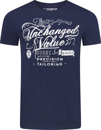 riverso Heren T-Shirt RIVLeon regular fit Blauw S Ronde Hals Volwassenen - gemaakt van 100% katoen