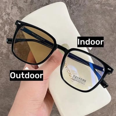 Unisex Intelligente Meekleurende Bijziendheid Bril Dames Heren Kleurveranderende Bijziende Brillen Outdoor Zonnebril met Dioptrie -4.0 white
