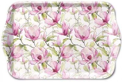 Tray Melamine 13x21cm, Blooming magnolia