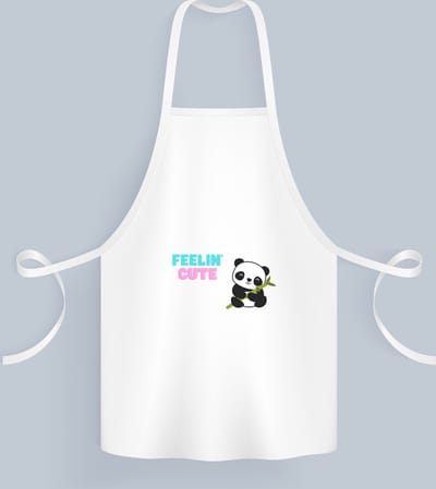 Akyol - feelin cute panda Keukenschort - Panda - panda liefhebbers - verjaardag - dieren liefhebbers - cadeau - kado - geschenk - verjaardagscadeau - 82 bij 71 cm