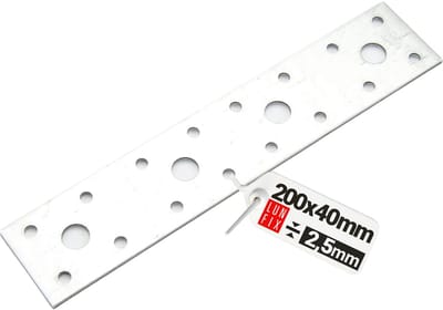 LUN FIX - Staalverbinder - Geperforeerd plaat - 200x40x2,5 - Verzinkt - Binnen - Buiten