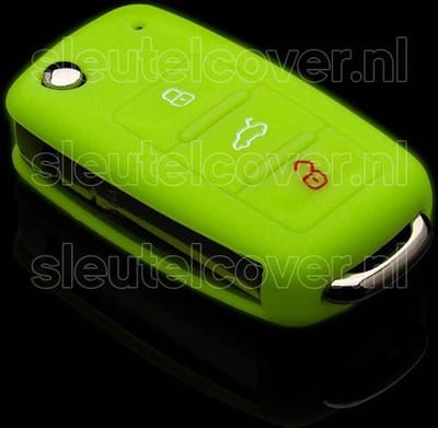 Autosleutel Hoesje geschikt voor Audi - SleutelCover - Silicone Autosleutel Cover - Sleutelhoesje Glow in the dark / Lichtgevend