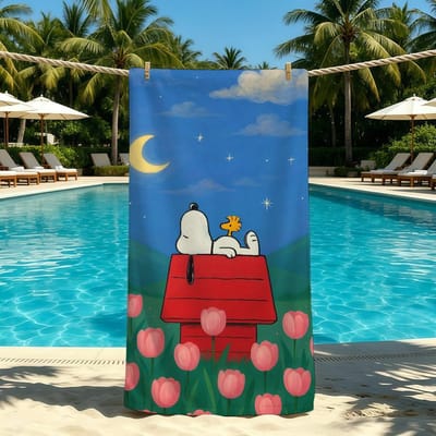 Strips Schattige Handdoek Voor Buiten S-Snoopy's-Es Kamperen Strandhanddoek Super Absorberend Sneldrogend Zomerhanddoek STJ40x70CM