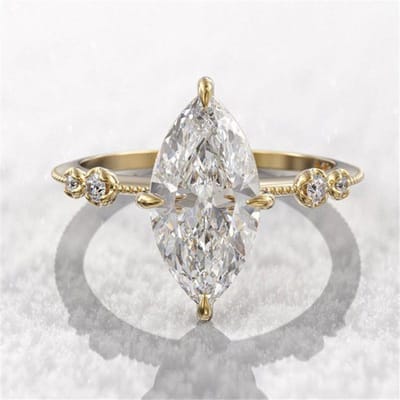 Sterling Zilver AAA Kristal Markies Zirkonia Ringen voor Vrouwen Mode Dunne Ring Verloving Bruiloft Statement Sieraden 9 white