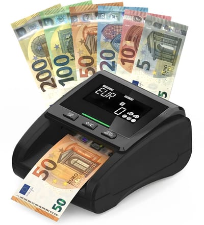 Tri-Sonic HT-80 Valsgelddetector – 7-voudige Detectie – Euro & Dollar – Valsgeld Detector – Automatisch & Supersnel (<0,5 sec) – Inclusief kabel