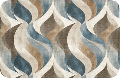 Badmat 60x40 cm - Antislip - Abstract - Golven - Kleurrijk - Badmatten voor badkamer - Badkamermat - Douchemat - Badkamer mat