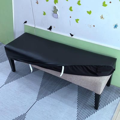 Housse de banc en cuir PU extensible et imperméable, 1 pièce, housse de protection amovible et lavable pour banc de salle à manger pour salon