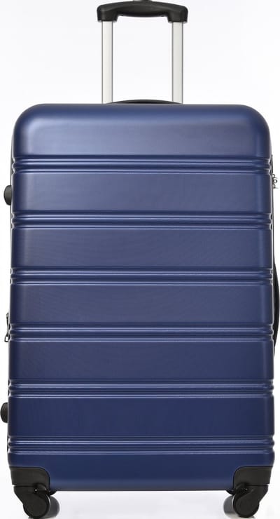 Merax Hardcase Koffer - Handbagage - 4 Wielen - ABS-Materiaal - 74.5x50.5x31.5 cm - Donkerblauw