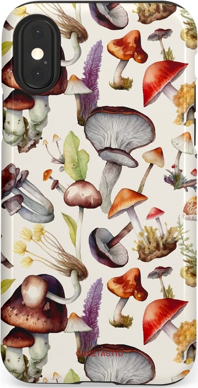 Casetastic Hoesje Geschikt voor Apple iPhone X/Xs - Stijlvolle Beschermende Duo-layer Case - Herfst spoor