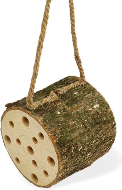 Orange85 Insectenhotel - Bijenhotel - Boomstam - 10x9 cm - Hout