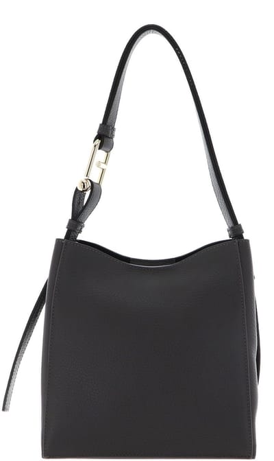 FURLA Leren schoudertas Nuvola Mini Bucket Bag Urban Gray donkergrijs