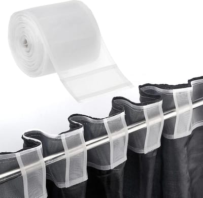 Dailygoods- Plooiband 10 CM X 10 M - Nylon Gordijnband - Multifunctioneel - Waterdicht - UV-bestendig - Geschikt voor Raam- en Deurgordijnen