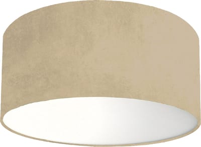 Plafondlamp velours licht bruin/ beige- Kinderkamerdecoratie- Lamp voor aan het plafond - Diameter 35cm x 15cm hoog | E27 fitting maximaal 40 watt | Excl. Lichtbron