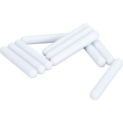 10 pcs Agitateur Magnétique Professionnel 60x9mm Revêtement PTFE Agitateur Magnétique pour Laboratoire Blanc