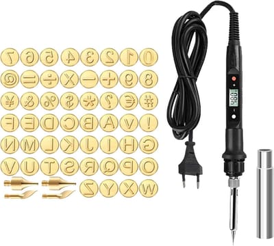 Houtbrandgereedschap - Graveerset - Decoratie Maken - Met Alfabet Cijfers - 80W - EU