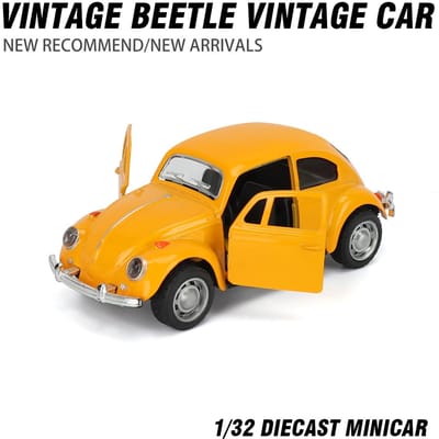 1:32 Autodecoratie Auto Draagaccessoires Voor Jongens Cadeau Legering Automodel Kever Vintage Deuropeningskracht Kinderspeelgoed