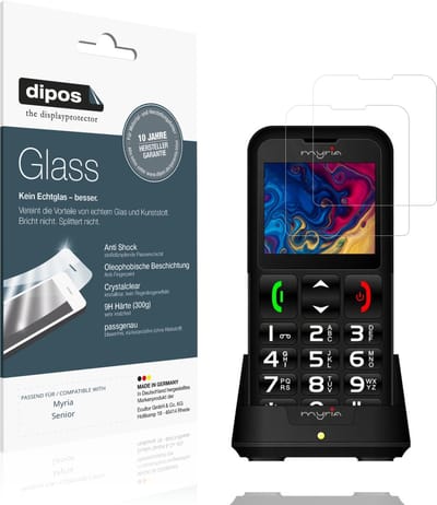 dipos – 2x Pantserfolie geschikt voor Myria Senior | 9H Screenprotector