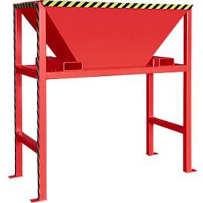 Bauer BTS vultrechter, plaatstaal, staanderconstructie, inrijzakken, gelakt, L 980 x B 1980 x H 2050 mm, vlamrood RAL 3000