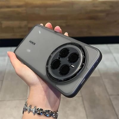 Voor Honor Magic 7 8 Pro Magic7 Lite Transparante Camera Lens Film Siliconen Hoesje voor Honor Magic 7 6Lite 5pro X9C X7C Zachte Cover For Honor Magic 7 black